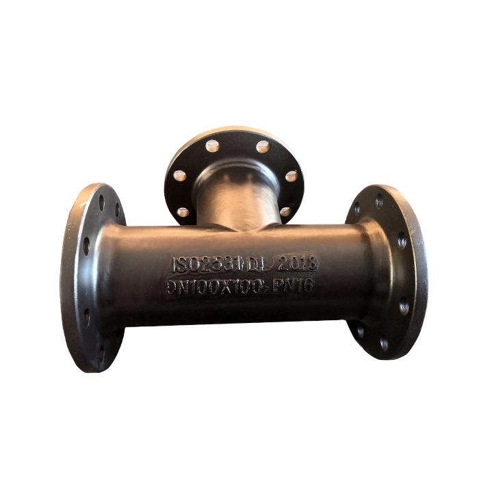 Awwa C110 Di Ductile Iron Flanged Pipe Fitting Equal Tee