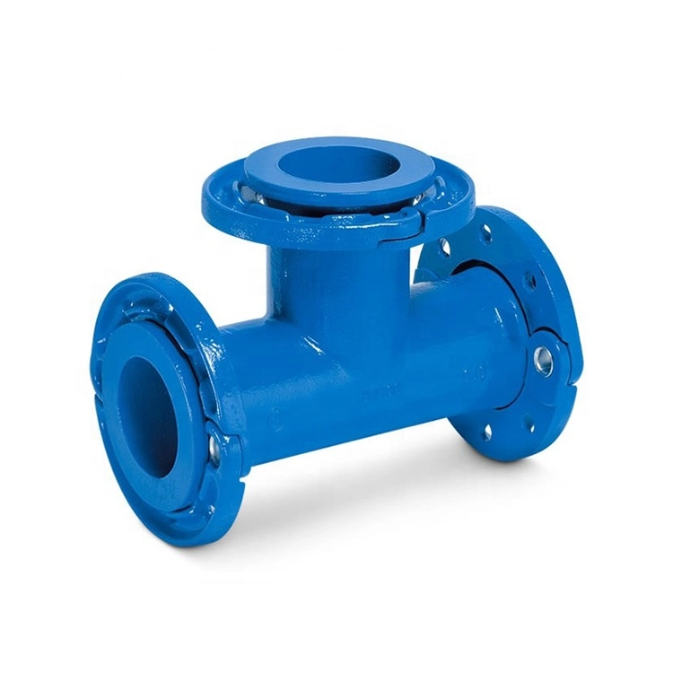 BS En545 Epoxy Coating Ggg50 Ductile Iron Pipe Fittings All Loosing Flanged Tee